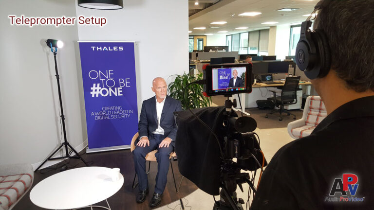 Thales Corporation-Teleprompter Setup